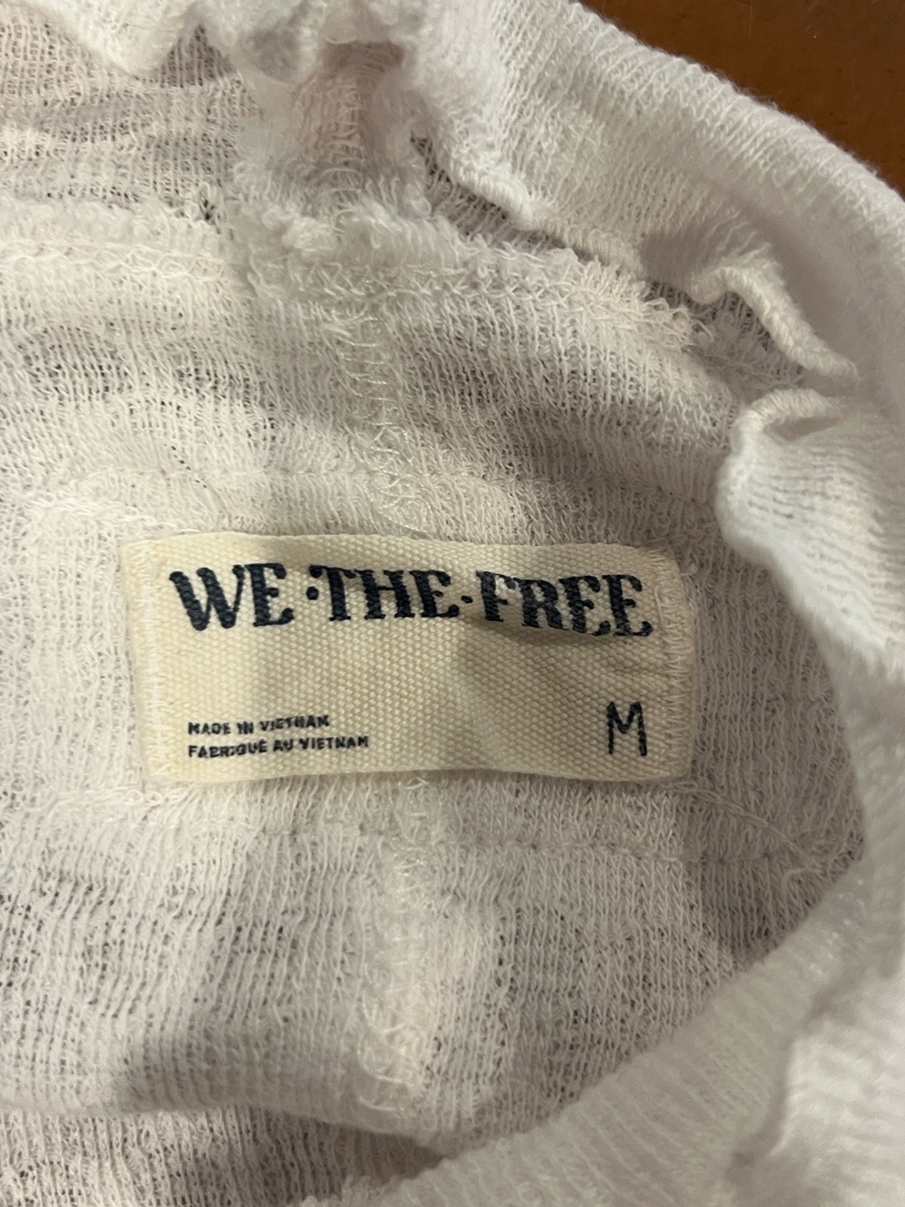 We the free white Sarah pointelle turtle neck size medium - Picture 7 of 9